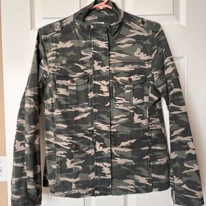 Kensie Green Camouflage Utility Jacket
